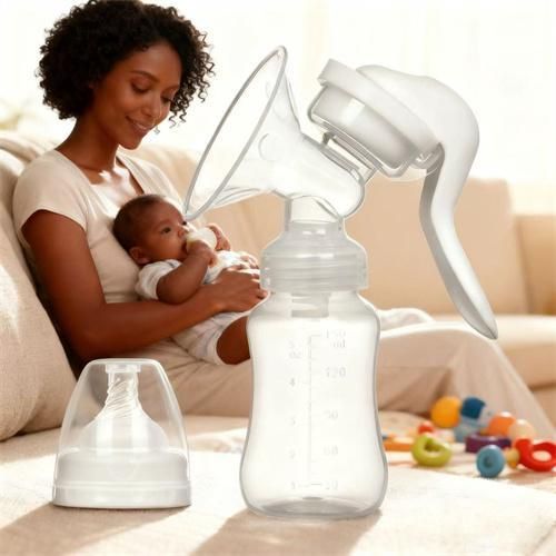 150ML Manual breast pump, dual-purpose for bottle and breast milk storage cup