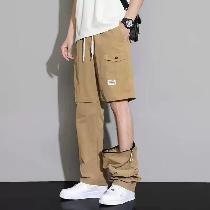 2-in-1 Men's Casual Pants (Casual Pants/Casual Shorts), Removable Men's Overalls