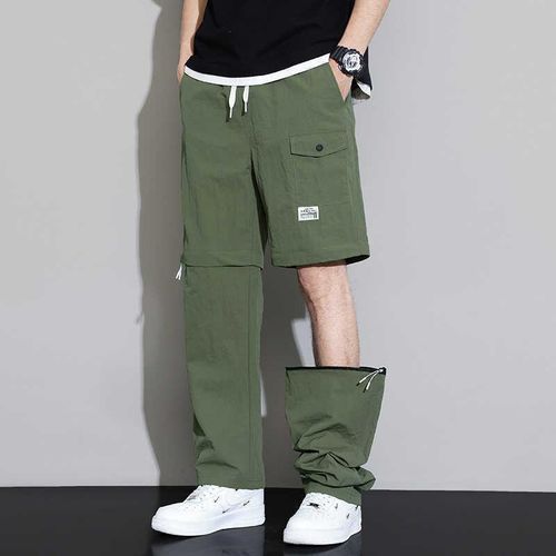 2-in-1 Men's Casual Pants (Casual Pants/Casual Shorts), Removable Men's Overalls