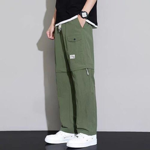 2-in-1 Men's Casual Pants (Casual Pants/Casual Shorts), Removable Men's Overalls