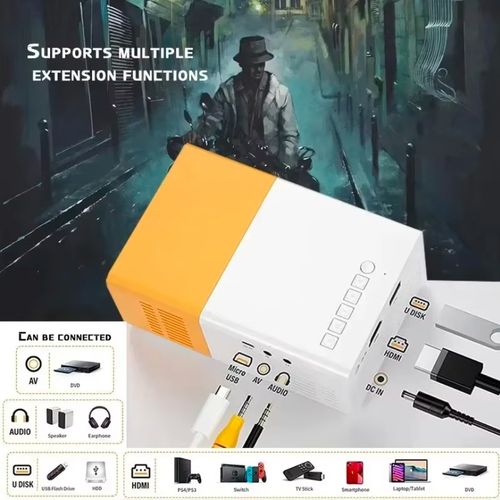 1080P Portable Mini Projector LED Mini Home Projector YG300