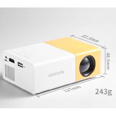 1080P Portable Mini Projector LED Mini Home Projector YG300