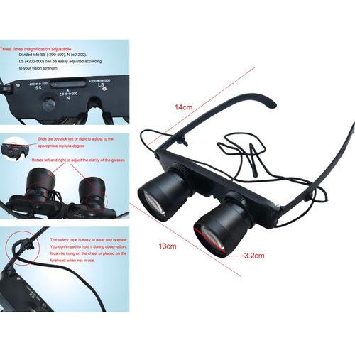3x 28mm Headband Magnifier, EyeglassTelescope for Birdwatching, Magnifying Glass for Fishing and Camping