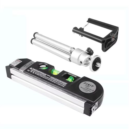 Laser level instrument line tool multi-functional laser level kit standard crosshair laser ruler 8 feet measuring tape with metal tripod stand