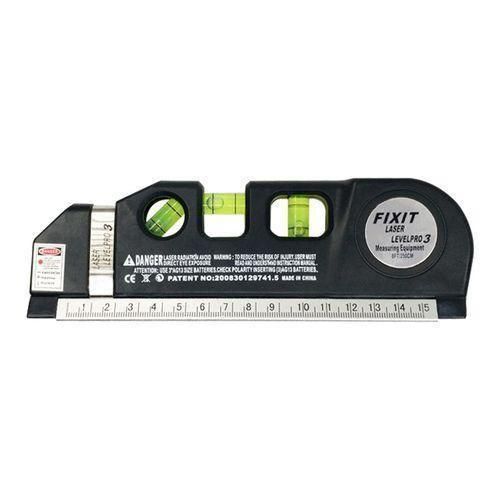 Laser level instrument line tool multi-functional laser level kit standard crosshair laser ruler 8 feet measuring tape with metal tripod stand