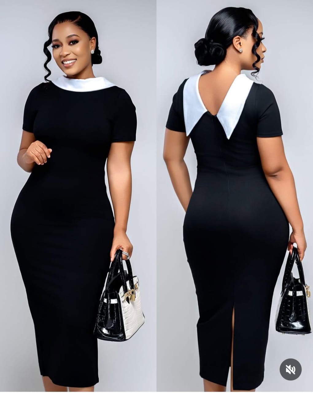 This elegant office dress classic with midi bodycon dress, designed for the modern, confident woman who appreciates timeless elegance and effortless sophisticationThis beautifully tailored piece.
