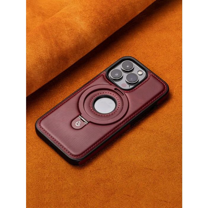 Luxury Leather with Metal Ring Kickstand Case for 16 pro max ,15 pro max ,14 pro max ,123 pro max ,12 pro max ,s25 ultra, s24 ultra ,s23 ultra PC Material Magnetic Mobile