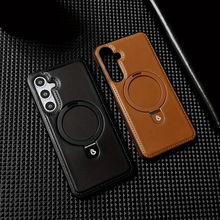 S24 ultra Luxury Leather with Metal Ring Kickstand Case for S25 ultra,S24 ultra, S23 ultra,S22 ultra,S21 ultra,16 pro max,15 pro max ,14 pro max,13 pro max ,12 pro max PC Material Magnetic Mobile