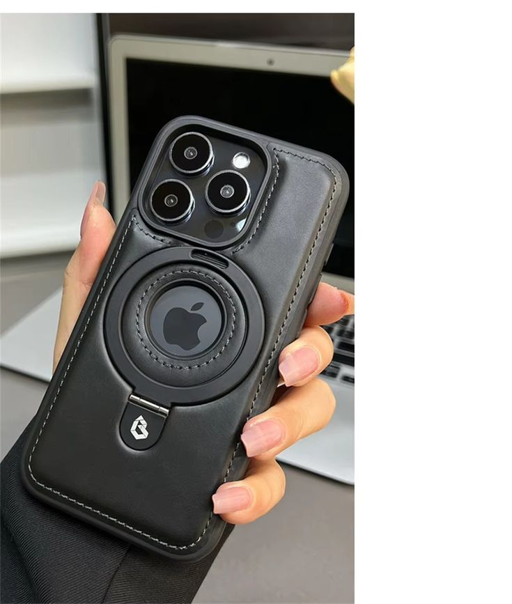 S24 ultra Luxury Leather with Metal Ring Kickstand Case for S25 ultra,S24 ultra, S23 ultra,S22 ultra,S21 ultra,16 pro max,15 pro max ,14 pro max,13 pro max ,12 pro max PC Material Magnetic Mobile