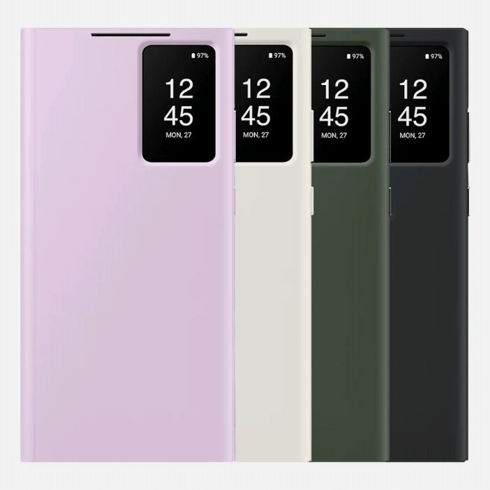 Smart view wallet case for Samsung for Galaxy S25 Ultra S24 Ultra S23 S22 Wallet Flip Case Smart View for Samsung Phone Cover