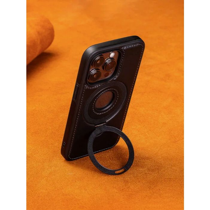 15 pro max Luxury leather  Shockproof Mobile Phone Case with 360 Rotating Magnetic Stand Holder Back Cover Case for 16 pro max 15 pro max ip 11 ip12