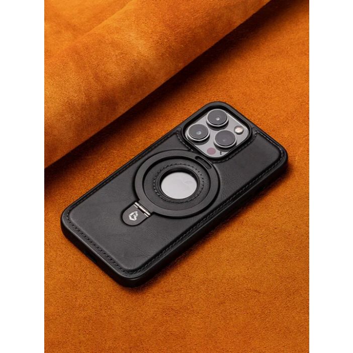 15 pro max Luxury leather  Shockproof Mobile Phone Case with 360 Rotating Magnetic Stand Holder Back Cover Case for 16 pro max 15 pro max ip 11 ip12