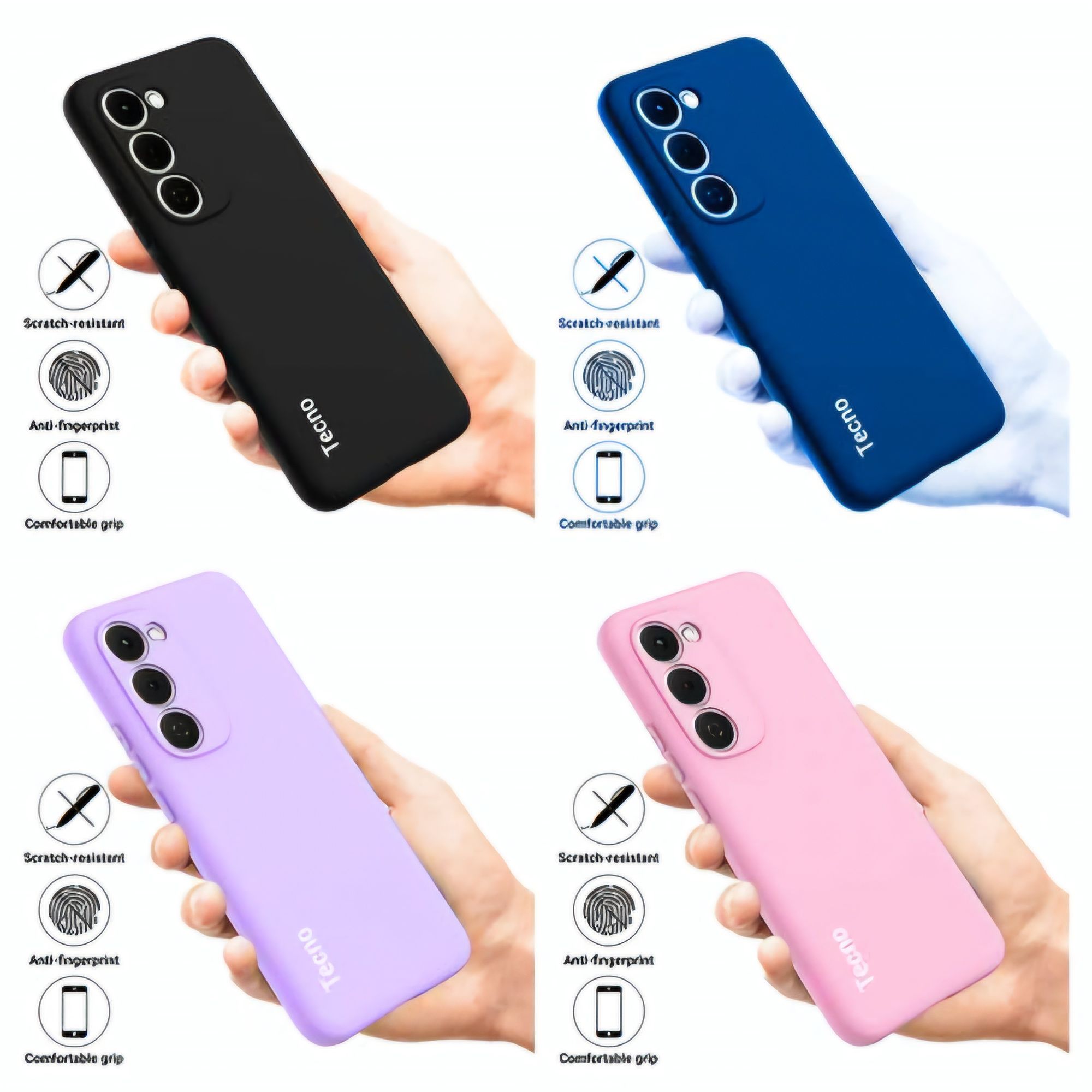Tecno camon 40 pro plus silicon cases Original Silicone Case/Cover, Liquid Silicone Phone Case Soft Anti-Scratch Microfiber Lining, Full Body Shockproof Slim Cover/Case