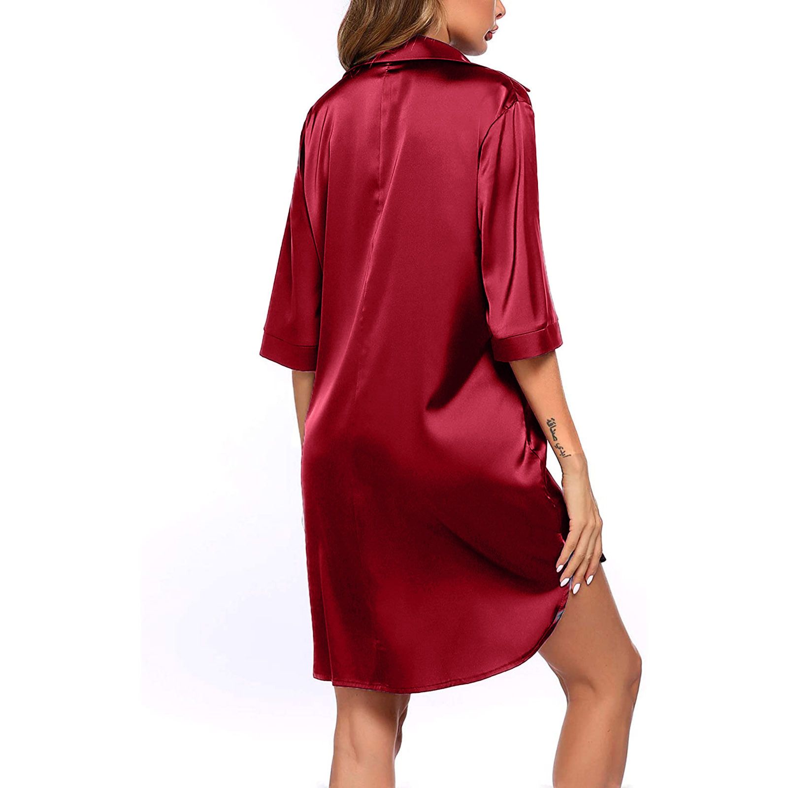 Plus Size Cheap Women's Clothing Sleep Lounge Nightgowns Lace Sleepshirts Pajamas Ice Silk Sling Night Gown Made in China Ladies Satin Dress M19