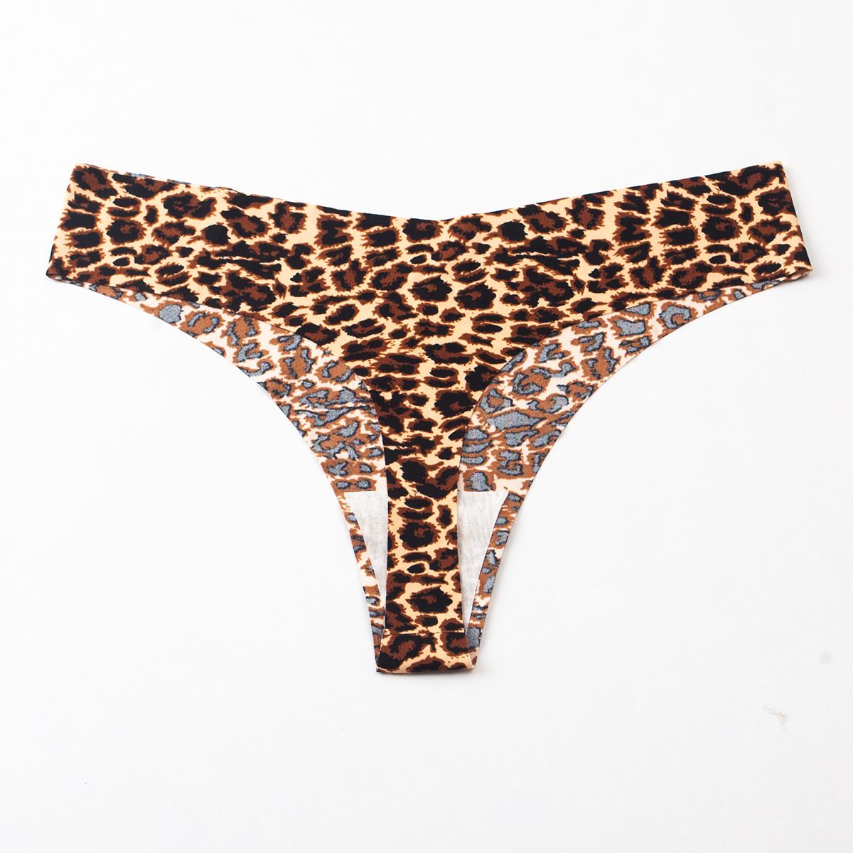 5PCS/8PCS Plus Size 50-90kgs Women's Leopard Underwear Thongs Panties Assorted Lace Splice Women's G-string Invisible briefs Underwear Clothing Ladies Super Soft Hollow out Ice Silk Panties M28