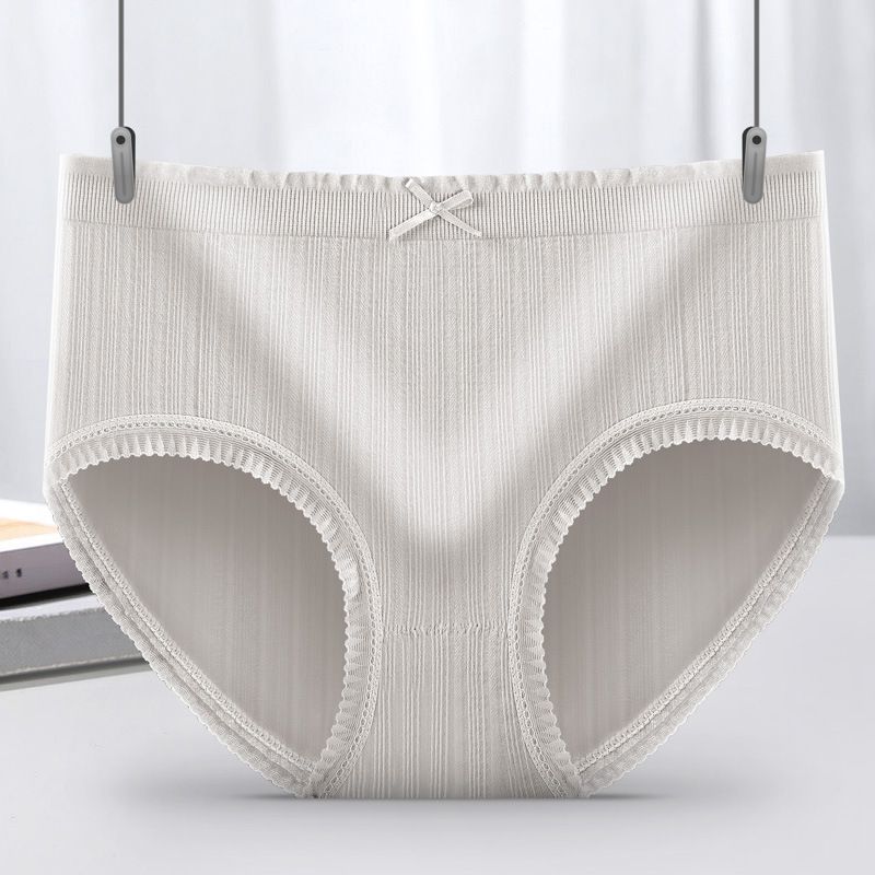 Cheapest Japanese Style Seamless Panties Women Mid-waist Lace Edge Briefs Pure Cotton One -piece Antibacterial Underwear Girl's Briefs Made in China M38