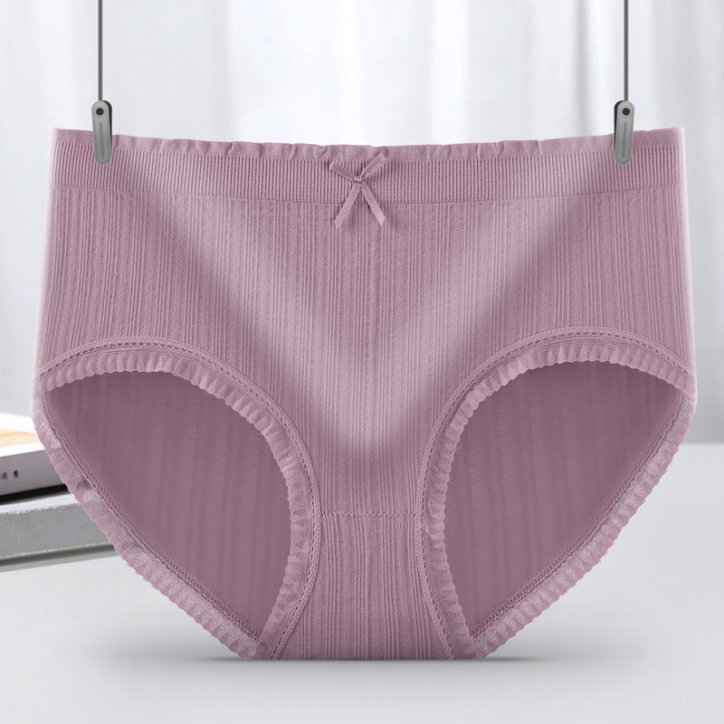 Cheapest Japanese Style Seamless Panties Women Mid-waist Lace Edge Briefs Pure Cotton One -piece Antibacterial Underwear Girl's Briefs Made in China M38