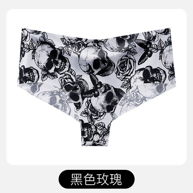 New Arrival Women's Soft Floral Underwear Thongs Panties Seamless Yoga Sport Underwear Ice Silk Assorted Breathable Briefs Fitness Mid-Waist Invisible Triangle Underwear for Women Bikini M42
