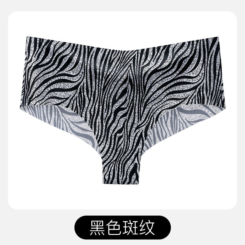 New Arrival Women's Soft Floral Underwear Thongs Panties Seamless Yoga Sport Underwear Ice Silk Assorted Breathable Briefs Fitness Mid-Waist Invisible Triangle Underwear for Women Bikini M42