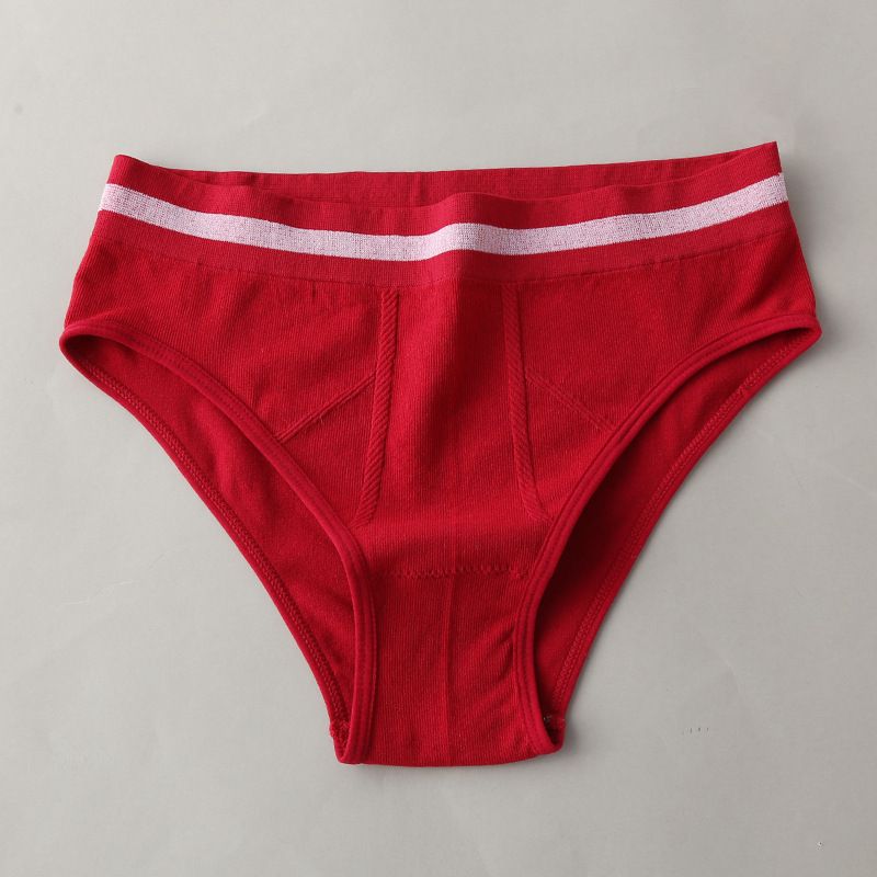 Good Quality Women's Soft Cotton Underwear Thongs Panties Seamless Yoga Sport Underwear Assorted Breathable Cotton Briefs Fitness High Waist Invisible Triangle Underwear for Women Bikini M44