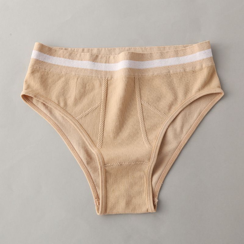 Good Quality Women's Soft Cotton Underwear Thongs Panties Seamless Yoga Sport Underwear Assorted Breathable Cotton Briefs Fitness High Waist Invisible Triangle Underwear for Women Bikini M44