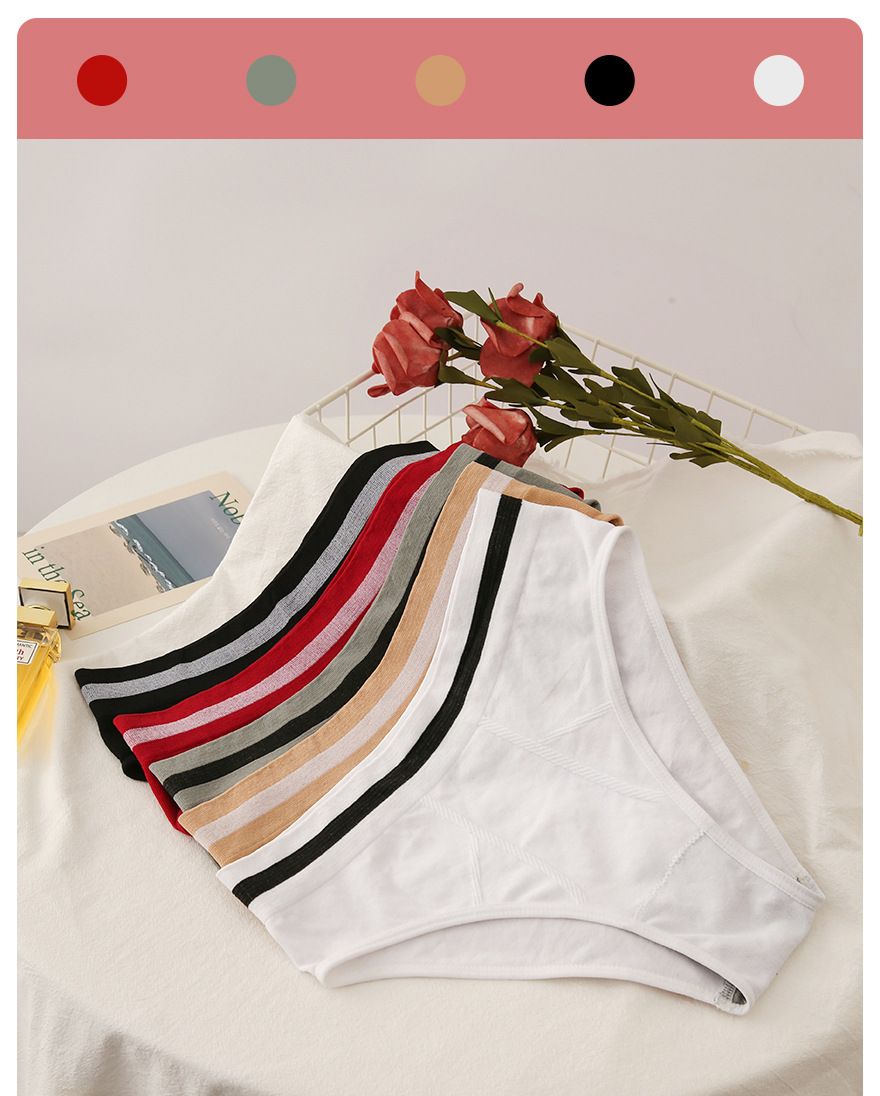 Good Quality Women's Soft Cotton Underwear Thongs Panties Seamless Yoga Sport Underwear Assorted Breathable Cotton Briefs Fitness High Waist Invisible Triangle Underwear for Women Bikini M44