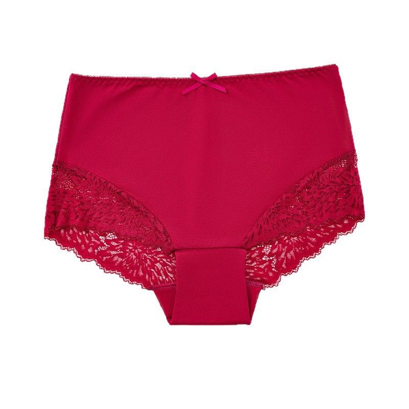 95% Cotton Material Women Underwear Plus Size XL-4XL Women Lace Underwear Ladies Lingerie Briefs Sexy Women's Underwear Lace Shorts V Waist Breathable Cheeky Panties Boyshorts M49