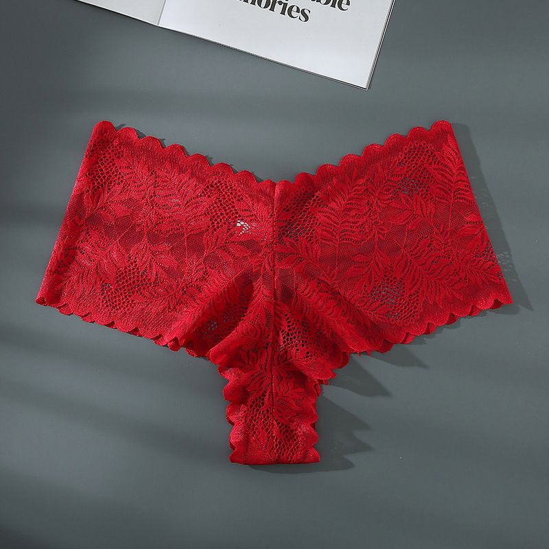 New Arrival Cotton Lace Women Underwear Plus Size XL-4XL Women Lace Underwear Ladies Lingerie Briefs Sexy Women's Underwear Lace Shorts V Waist Breathable Cheeky Panties Boyshorts M52