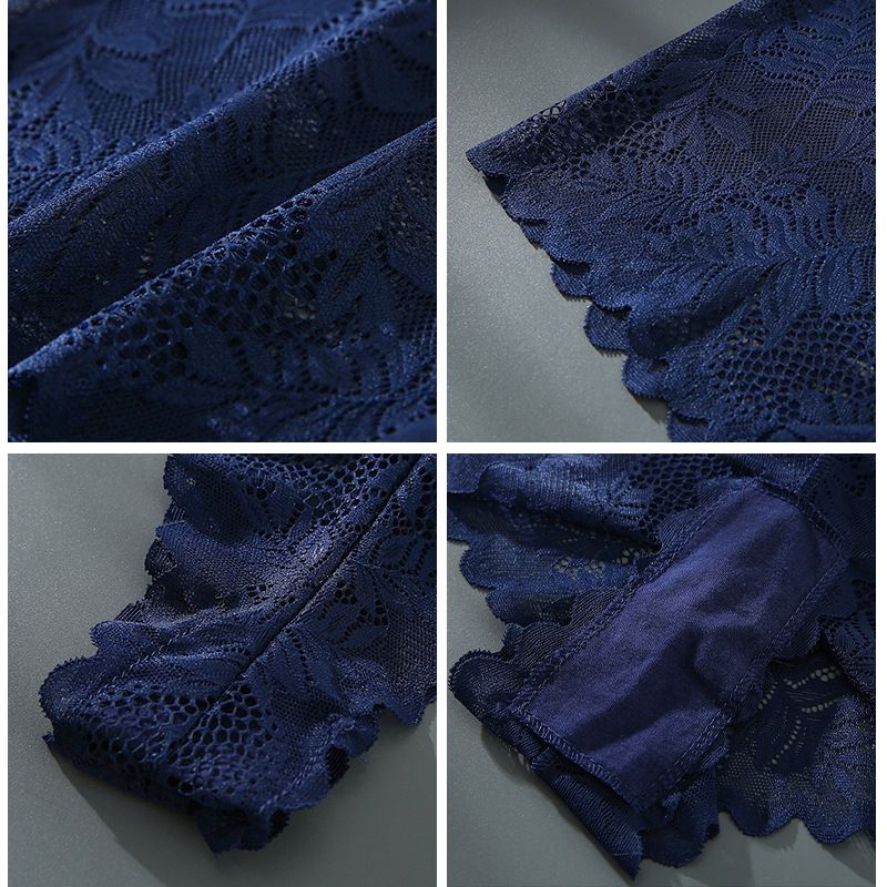 New Arrival Cotton Lace Women Underwear Plus Size XL-4XL Women Lace Underwear Ladies Lingerie Briefs Sexy Women's Underwear Lace Shorts V Waist Breathable Cheeky Panties Boyshorts M52