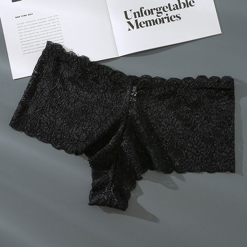 Fashion Cotton Lace Women Underwear Plus Size L-4XL Women Lace Underwear Ladies Lingerie Briefs Sexy Women's Underwear Lace Shorts V Waist Breathable Cheeky Panties Boyshorts M53