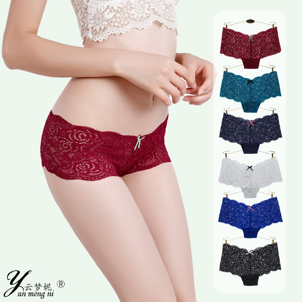 New Arrival Women's Sexy Lace Underwear T back Thongs Panties Seamless Yoga Sport Underwear Assorted Breathable Ladies Briefs Fitness Low-Waist Invisible Triangle Underwear for Women Bikini M66