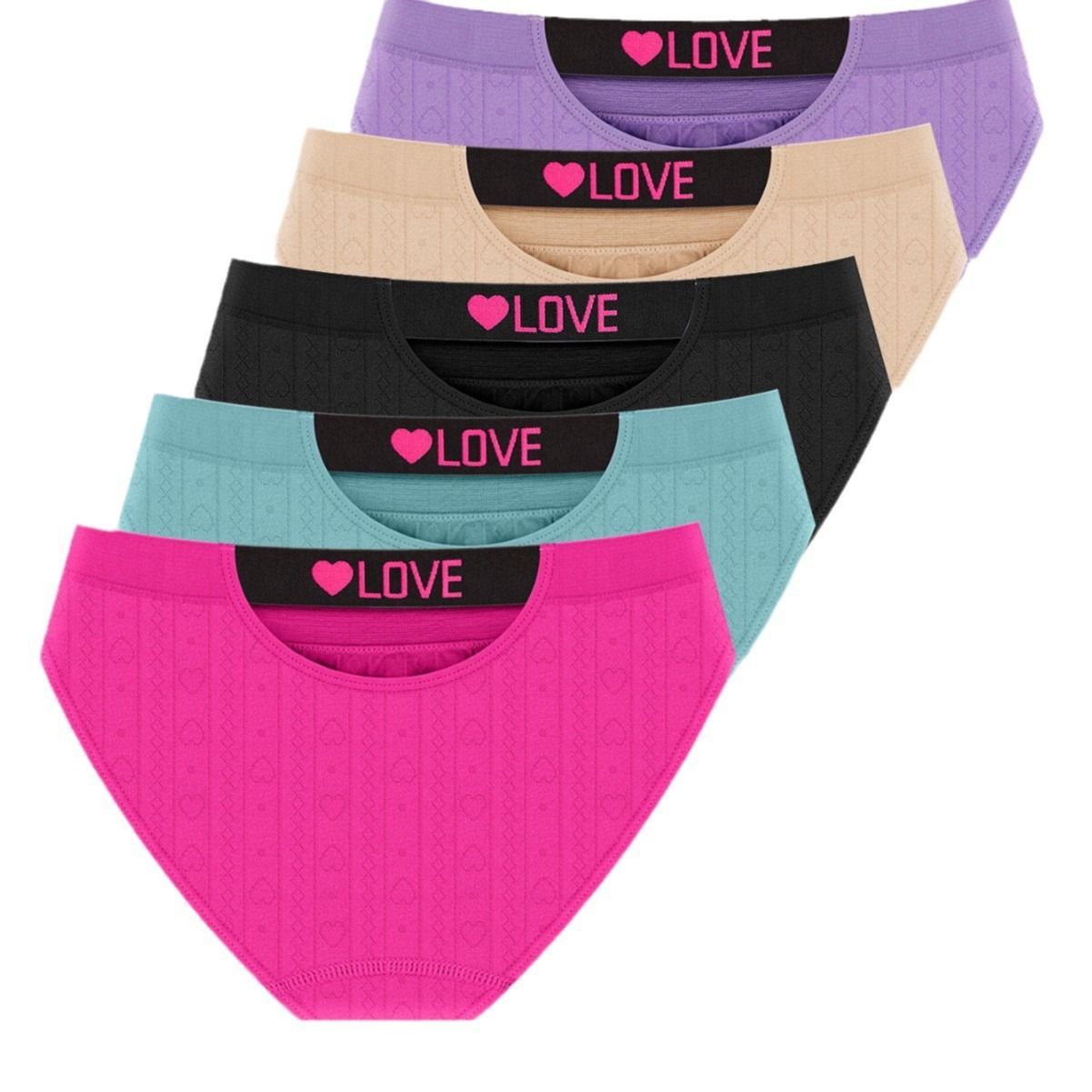 New Arrival Women's Sexy LOVE Underwear T back Thongs Panties Seamless Yoga Sport Underwear Assorted Breathable Cotton Briefs Fitness Low-Waist Invisible Triangle Underwear for Women Bikini M67