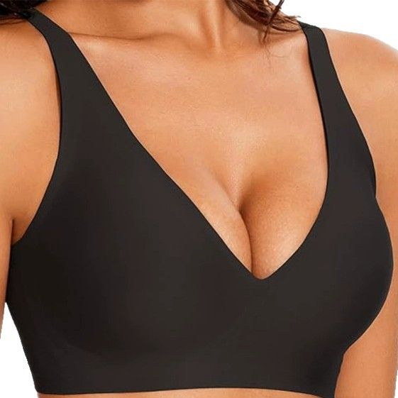 HOT SALE Plus Size S~4XL Women Bras Women's Jelly Scalloped Wireless Bra Cloud-Like Comfort & Support, Breathable No Underwire Push Up Everyday T-Shirt Bras M81