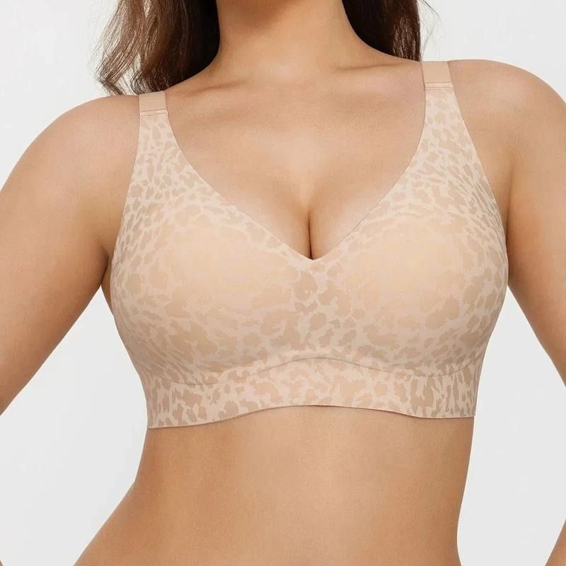 HOT SALE Plus Size S~4XL Women Bras Women's Jelly Scalloped Wireless Bra Cloud-Like Comfort & Support, Breathable No Underwire Push Up Everyday T-Shirt Bras M81