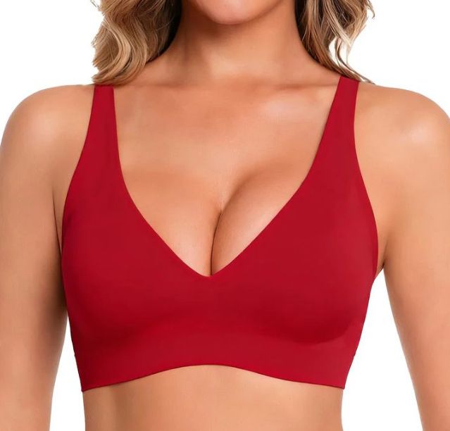 HOT SALE Plus Size S~4XL Women Bras Women's Jelly Scalloped Wireless Bra Cloud-Like Comfort & Support, Breathable No Underwire Push Up Everyday T-Shirt Bras M81