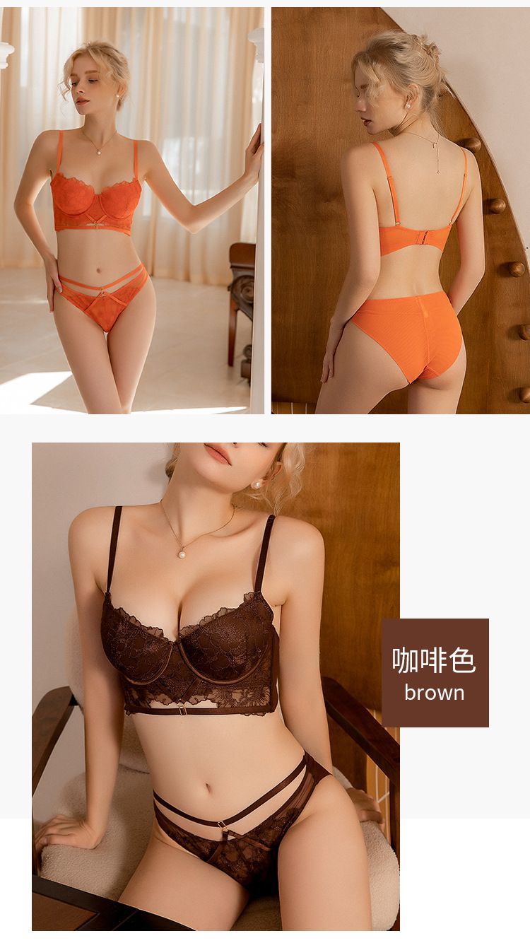 New Arrival 2Pieces Set Sexy Ladies Lingerie Set for Women Push Up Bra and Lace Underwear Panty Sets Ultra Thin Invisible Bras Strapless Bra Bikini dresses Sports Lingerie Bra Set 70-85BCD M88