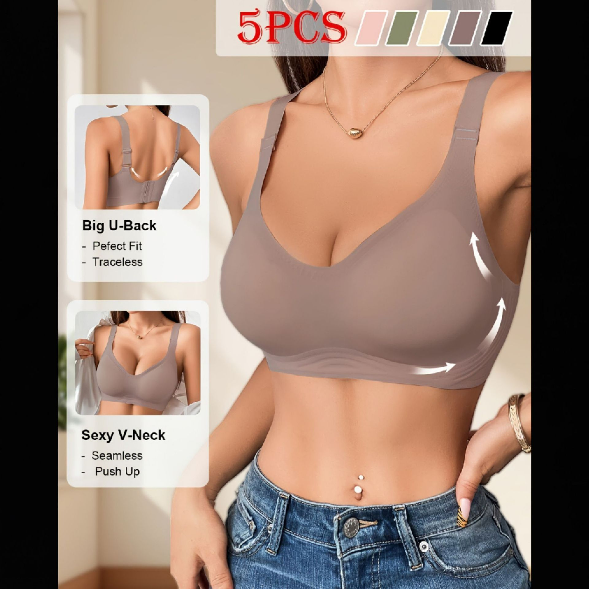 Top Fashion S-4XL Women Comfortable Sports Bra Women Wireless Yoga Bras Suspenders Hot Girls Inside Dance Bras Sexy Outer Wear Bottom Slim Ladies Lingerie Bras Breathable  M101