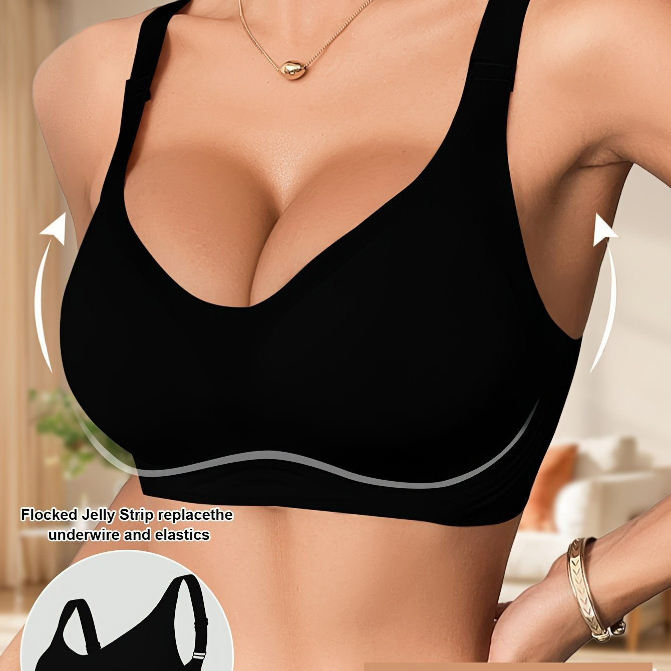 Top Fashion S-4XL Women Comfortable Sports Bra Women Wireless Yoga Bras Suspenders Hot Girls Inside Dance Bras Sexy Outer Wear Bottom Slim Ladies Lingerie Bras Breathable  M101