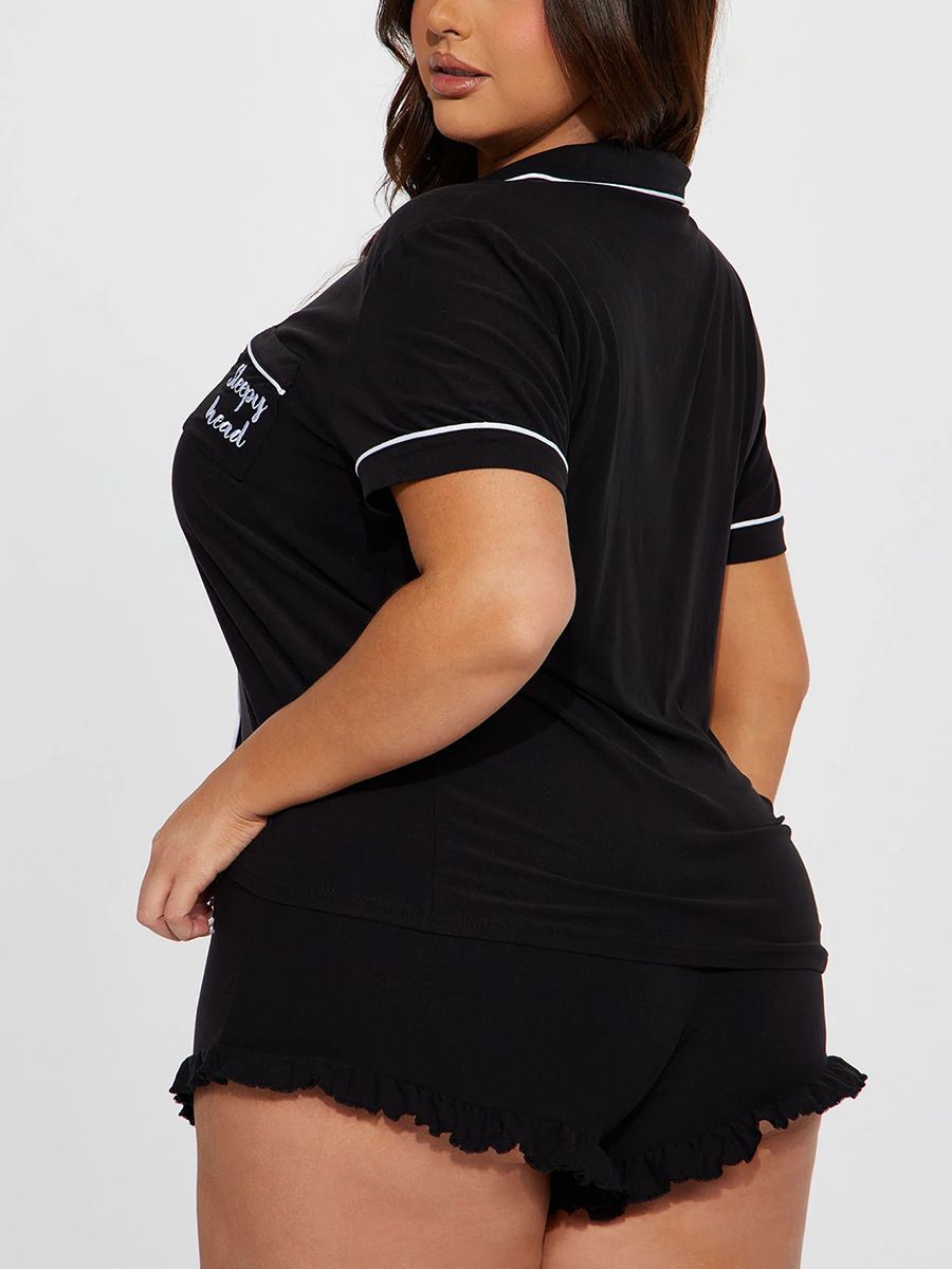 Good Quality Women Summer Pink Pajama Set 2 Piece Lounge Set Short Sleeve Tops Ladies Blue Short shorts Soft Sleepwear Plus Size Comfortable Homewear Outdoor Sports Wear Best Gifts for Women M121