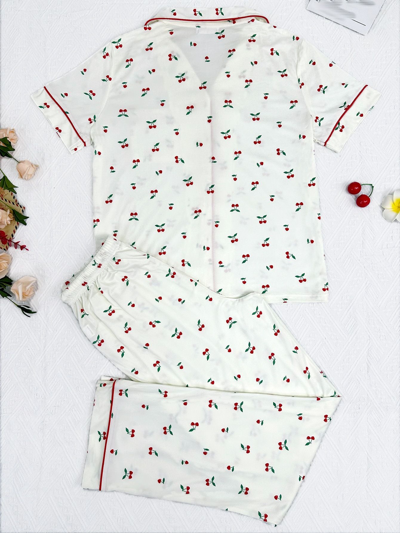 Good Quality Plus Size Women Pink Pajama Set 2 Piece Lounge Set Short Sleeve Tops Ladies Black Long Loose Pants Soft Sleepwear Dots Heart Leopard Print Homewear Outdoor Wear Best Gifts for Women M122