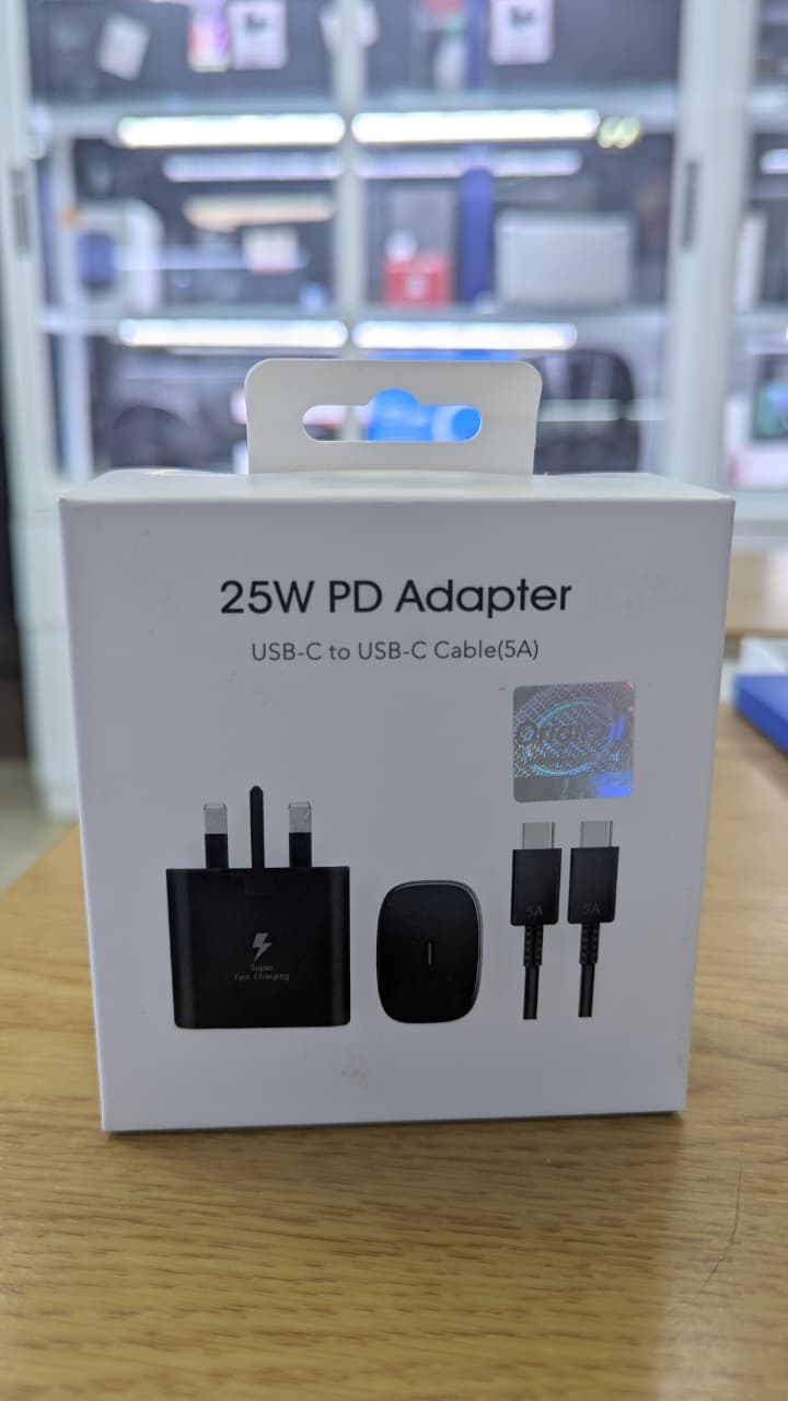 25W PD ADAPTER ORIGINAL 25W Super Fast USB-C Travel Charger –Compact, Portable, Safe & Powerful Adapter for Smartphones, Tablets, Samsung Galaxy Devices, Quick Charging Anytime, Anywhere, Travel-Ready