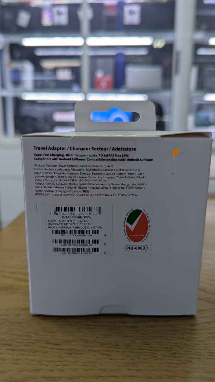 25W PD ADAPTER ORIGINAL 25W Super Fast USB-C Travel Charger –Compact, Portable, Safe & Powerful Adapter for Smartphones, Tablets, Samsung Galaxy Devices, Quick Charging Anytime, Anywhere, Travel-Ready