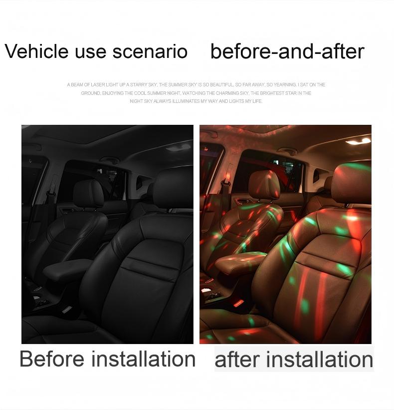 Car Atmosphere Light USB Colorful Voice Controlled LED Interior Decoration Light Car DJ Music Rhythm Atmosphere Light Magic Ball
