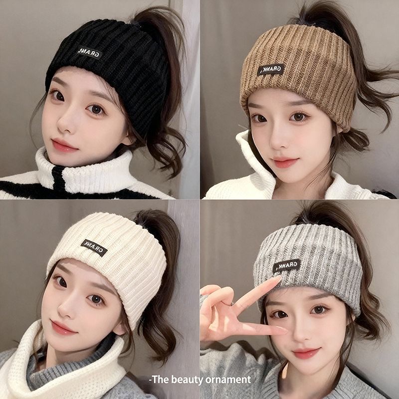 Winter and autumn widened warm ear protection headband, simple pure color sports female face washing hair tie, head scarf sports hair band