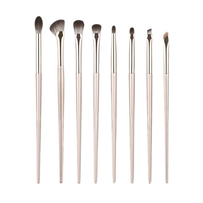 New 8-piece gold-plated makeup brush set, including eye shadow brush and eye brush, complete soft-bristled makeup brushes
