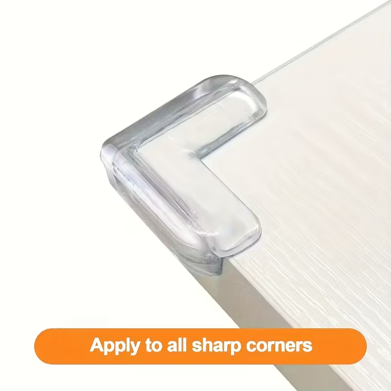 10Pcs Baby Proofing Corner Guards| Clear Silicone Corner Guards | Invisible Baby Safety Bumpers for Tables, Cabinets,Sharp Edges  | Easy Peel & Stick Installation