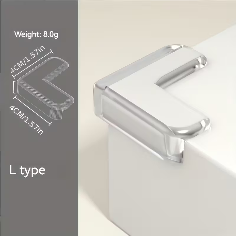 10Pcs Baby Proofing Corner Guards| Clear Silicone Corner Guards | Invisible Baby Safety Bumpers for Tables, Cabinets,Sharp Edges  | Easy Peel & Stick Installation