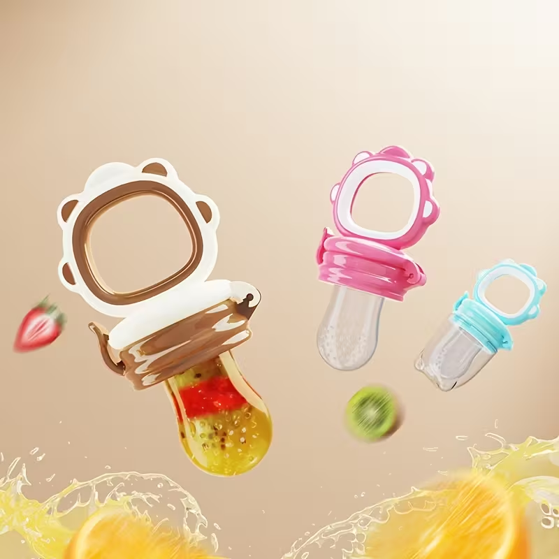Baby Fruit Feeder & Silicone Pacifier Set | BPA-Free, Food-Grade for Safe Sucking & Teething Relief | All-in-One Feeder Soother for 0-3 Years