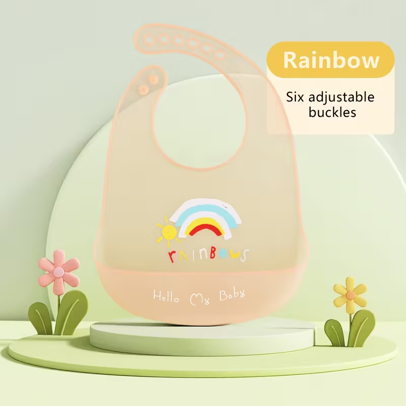 Super Easy-Clean Silicone Baby Bib | Waterproof & Stain-Resistant for Mess-Free Meals | Soft, Lightweight & Durable | Adjustable Snap Neck for Babies & Toddlers | Perfect Gift for Parents