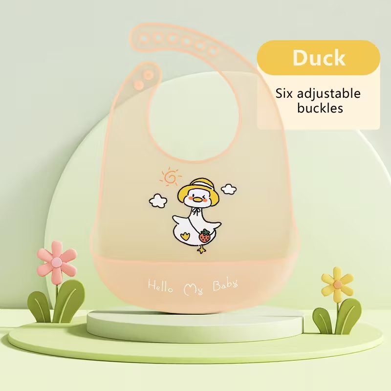 Super Easy-Clean Silicone Baby Bib | Waterproof & Stain-Resistant for Mess-Free Meals | Soft, Lightweight & Durable | Adjustable Snap Neck for Babies & Toddlers | Perfect Gift for Parents